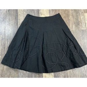 Talbots Skirt Women's Black Lined A Line Midi Classic Preppy Office Work Size 10